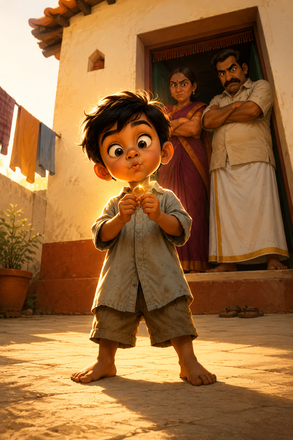Maa-pita ke bina, chhota Jin apni chachi-chacha ke ghar rehta tha.