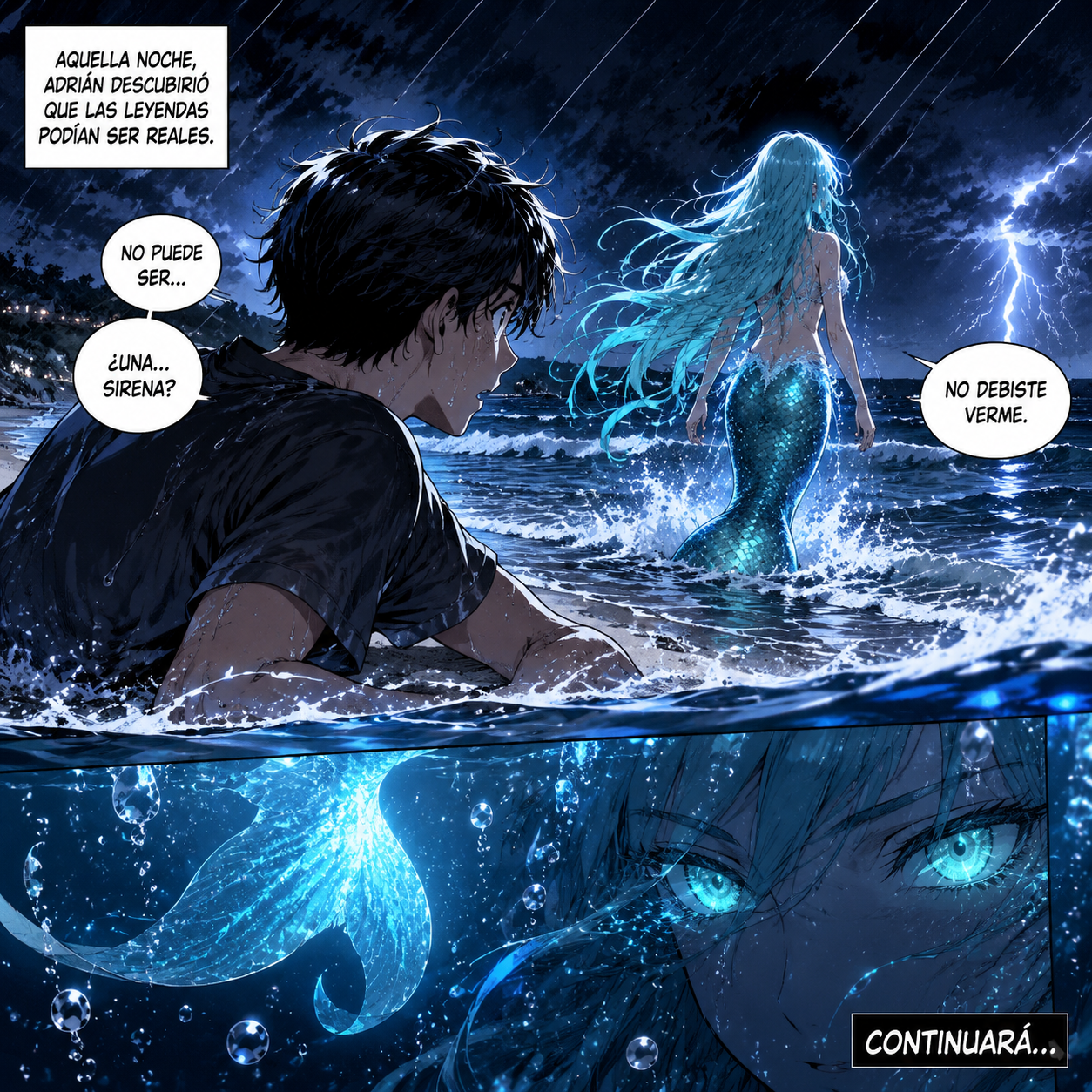 🌊 AMOR ENTRE OLAS

Capítulo 1 — La noche de la tormenta

VIÑETA 1

Imagen: Vist