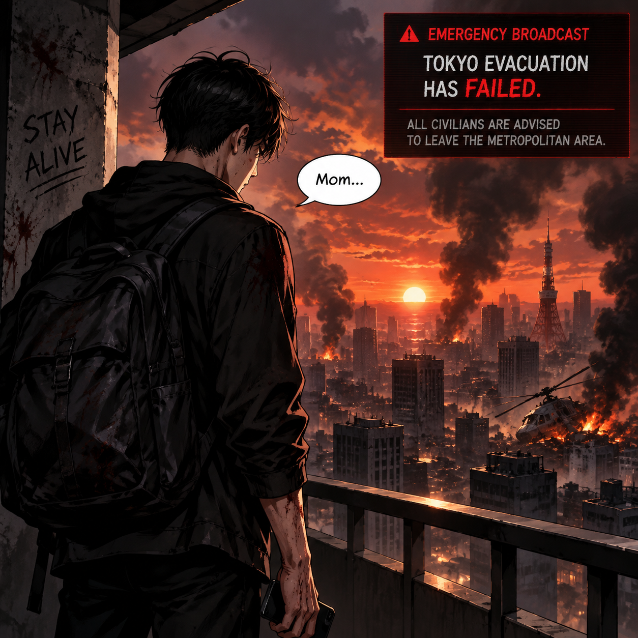 DAY ZERO

Chapter 1 — Welcome to Japan

---

PAGE 1

Panel 1 — Tokyo, early morn